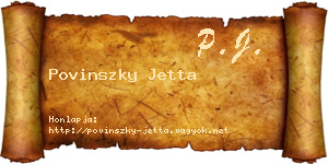 Povinszky Jetta névjegykártya